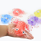 Игрушка-антистресс Junfa Мялка с шариками "Лягушка прозрачная", 3 вида в коллекции, 24 штуки в дисплее