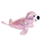 Мягкая игрушка ABtoys Тюлень 2 цвета: серый и розовый 25 см