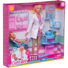 Игровой набор Кукла Defa Lucy На приеме у стоматолога: доктор в фиолетовом платье и малышка-пациента, игровые предметы