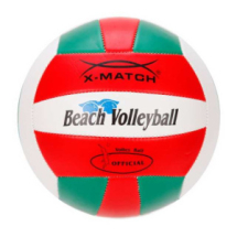 Мяч волейбольный X-Match зеленый-красный-белый, 2 слоя ПВХ