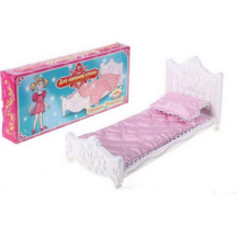 Набор мебели для кукол ФОРМА для спальни Кровать Сонечка с постельным бельем (Для любимой куклы) 35,5х5х16,5 см.