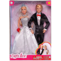 Игровой набор Defa Lucy Жених и невеста в белом платье, 29 и 30 см