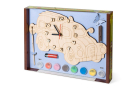 Набор для творчества Нескучные игры Часы Машинка с циферблатом под роспись с красками
