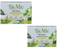 Мыло туалетное BioMio BIO-SOAP Литсея и Бергамот 90г 2 шт