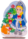 Набор для творчества LORI Роспись по дереву Новогодний сувенир "Снегурочка"