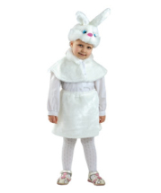 Карнавальный костюм Батик Зайка (мех) размер 28 (детский)