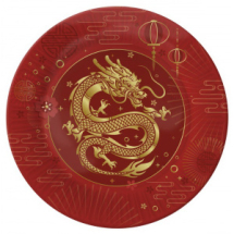 Набор бумажных тарелок ND Play Золотой дракон 6 шт d=230 мм