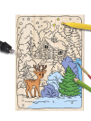 Набор для творчества Десятое королевство Доска для выжигания и росписи Зимний лес