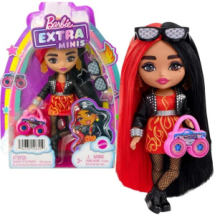 Кукла Mattel Barbie Экстра-мини с красно-чёрными волосами