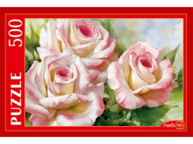 Пазл Рыжий кот И. Левашов Бело-розовые розы 500 элементов
