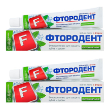 Зубная паста СВОБОДА Фтородент фитокомплекс, 62г 2 шт
