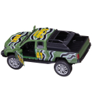 Машинка Junfa Джип военный 1:32 металлический с открывающимися дверцами инерционный зеленый