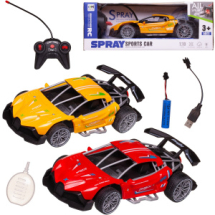 Машина р/у гоночная Junfa toys, 1:18, 27Мгц, изменяемый корпус, с эффектом выхлопного пара, аккумуляторный блок 3,7V, 2 цвета красный, желтый в ассортименте.