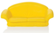 Мебель для кукол Огонек Мягкий диван, желтый 3х12х10 см