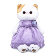Мягкая игрушка BUDI BASA Кошка Ли-Ли в лавандовом платье 27 см