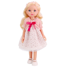 Кукла ABtoys Времена года в розовом кружевном платье 33 см