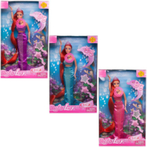 Кукла Defa Lucy Русалочка, 3 вида в наборе с игровыми предметами, на батарейках