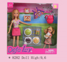 Кукла Defa Lucy Набор мама и дитя на пикнике, в наборе с аксессуарами