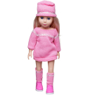 Кукла в розовом вязанном платье 33 см