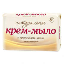 Мыло Невская Косметика Натуральное с протеинами шелка, Крем-мыло 4x100г