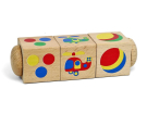 Кубики деревянные на оси Цвет (3 кубика)