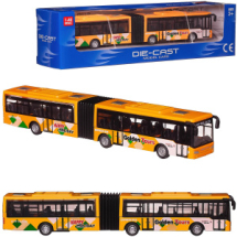 Автобус Junfa металлический, желтый, 26x7x6,5