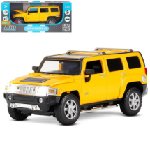 Машинка металлическая Автопанорама 1:24 Hummer H3, желтый