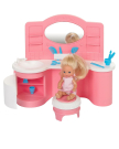 Набор мебели для кукол Огонек Салон парикмахерская розовый 31*7*30 см
