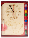 Набор для творчества Нескучные игры Часы Мишутка с циферблатом под роспись с красками