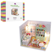 Сборная модель Hobby Day Румбокс Mini house Чай вдвоём, с фигурками