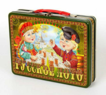 Настольная игра Десятое королевство Русское лото в жестяном чемоданчике. Посиделки