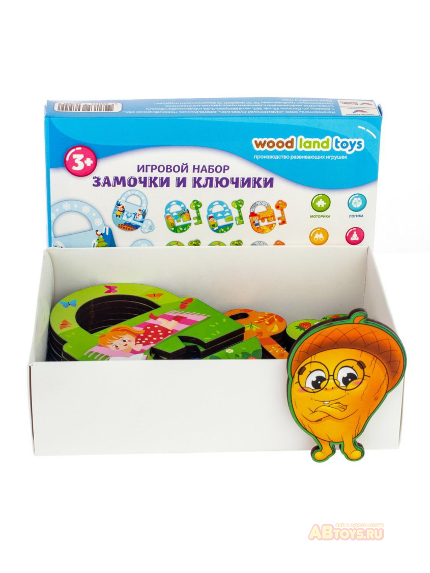 Детская игрушка: обучающая игра woodlandtoys замочки и ключики 13*7,5*4 см  ▻ купить в Ростове на Дону