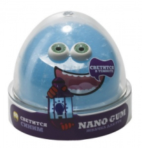 Жвачка для рук Nano gum светится в темноте синим", 50 гр.