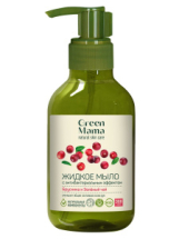 Жидкое мыло Green mama с антибактериальным эффектом "брусника и зеленый чай" 300 мл