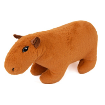 Мягкая игрушка СмолТойс Капибара коричневая с открытыми глазками 40 см