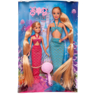Игровой набор Кукла Defa Lucy Русалочки: мама в бирюзовом наряде и дочка в розовом наряде, игровые предметы