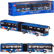 Автобус Junfa металлический, синий, 26x7x6,5