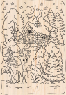 Набор для творчества Десятое королевство Доска для выжигания и росписи Зимний лес