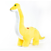 Мягкая игрушка Fixsitoysi Динозавр Деймос желтый 33см