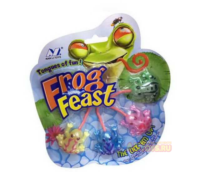 Игрушка-антистресс Junfa Лизун "Лягушки "Frog Feast" 18,5х21х1,5 см