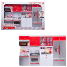 Кухня "Модерн", 4 в1, серебристо-красная, 49х8х32 см, со звуковыми и световыми эффектами