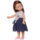 Кукла Junfa 20 см в с каштановыми волосами в модной одежде