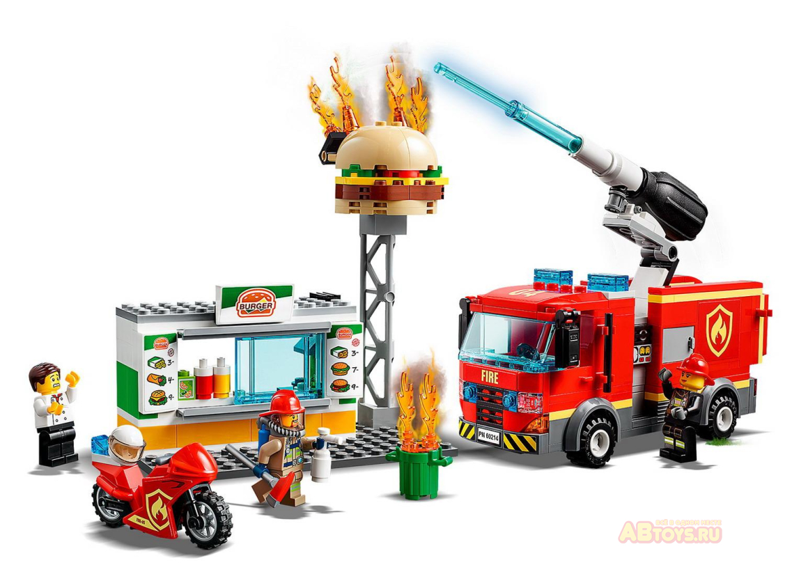 Детская игрушка: Конструктор LEGO CITY Fire Пожар в бургер-кафе ▻ купить в  Ростове на Дону