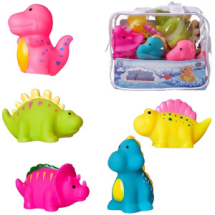 Набор резиновых игрушек для ванной Abtoys Веселое купание Сумочка с 5 динозавриками