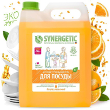Гель для мытья посуды SYNERGETIC Апельсин, биоразлагаемый 5л
