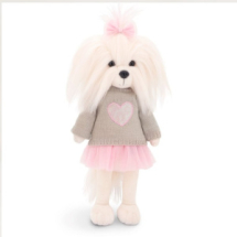 Мягкая игрушка Orange Toys Собачка Lucky Mimi: Розовое сердце с каркасом 37 см, коробка 44 см