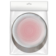 Набор бумажных тарелок ND Play Керамика розовая 6 шт d=180 мм
