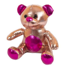 Мягкая игрушка ABtoys Металлик. Медведь коричневый, 18 см.
