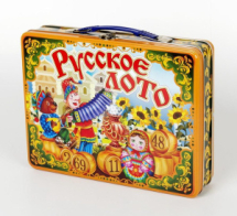 Настольная игра Десятое королевство Лото Русское Скоморохи жестяной чемоданчик
