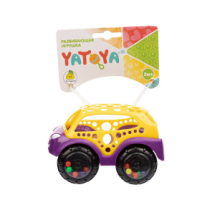 Развивающая игрушка YATOYA Неразбивайка Машинка жёлто-фиолетовая